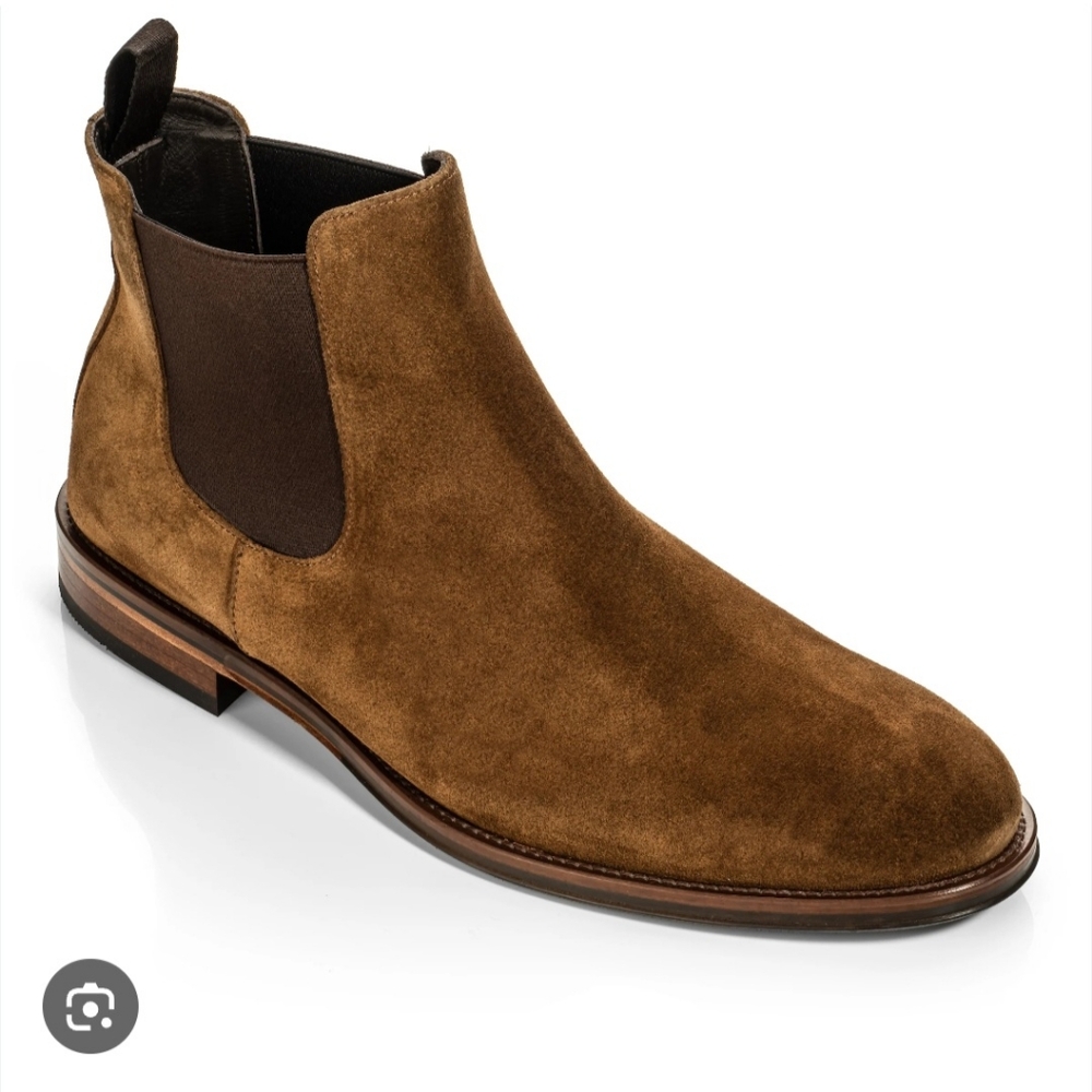 To Boot New York Shelby II Mid Brown Suede Chelsea Boot